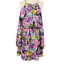 Reformation Charles Henry PInk Floral Whimsy Dress S Puff Sleeves Cottage Fairy