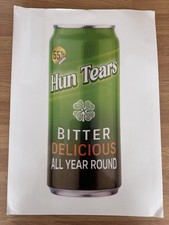Large Hun Tears Can Sticker. Celtic Fc. 55%. A3 Size.