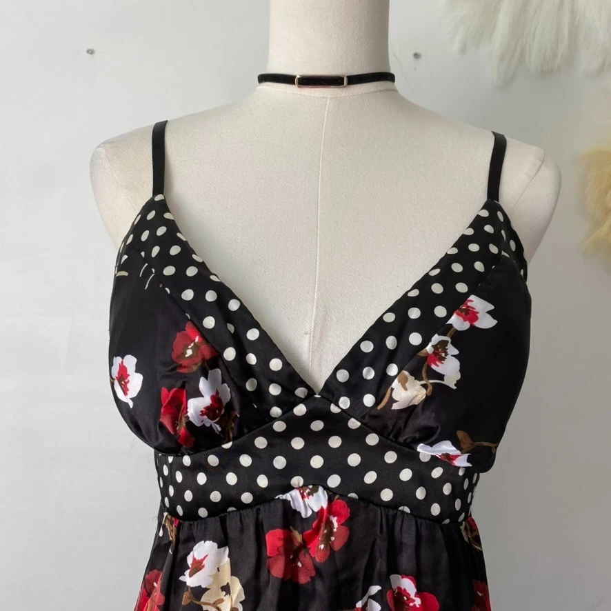 Heart Soul 女式缎面 Y2K 婴儿娃娃连衣裙 XL 码 Whimsigoth Fairy Grunge Goth — 第 3/4 张图片