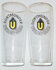 2 X DORTMUNDER UNION BIER - 0.2l - Bierglas - Sammlungsaufl&ouml;sung - sehr gut erh.