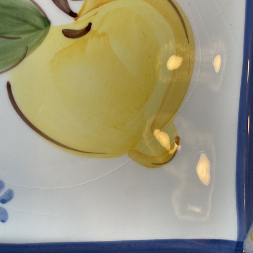 JCP Home Collection Italian Hand Painted Fruit Dinner Plate RAISED Serving Tray - Picture 4 of 8
