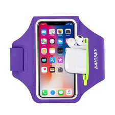 Running Armband with Earphone Pouch Fits Phones up to 6.9"
