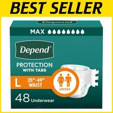 OdorBlock Incontinence Underwear, Large 35-49" Waist