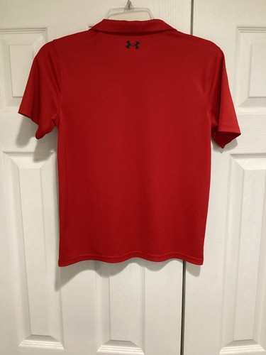 Boys' Under Armour Polo Shirts Size Youth Large Red and Gray Lot Of 2 - Picture 6 of 12