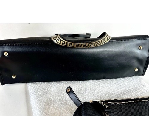 LIMITED EDITION DAMEN VERSACE DUFTE SOMMER BEUTELTASCHE TASCHE SCHWARZ / GOLD NEU - Bild 12 von 13