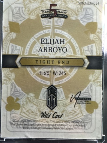 Elijah Arroyo Wild Card 5 Card Draw Stacked Deck TRUE 1/1 JOKER - Picture 4 of 4