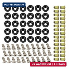 30Pcs Engine Dress up Kit Washers Bolts Rivet Nuts Black CNC Billet Aluminum