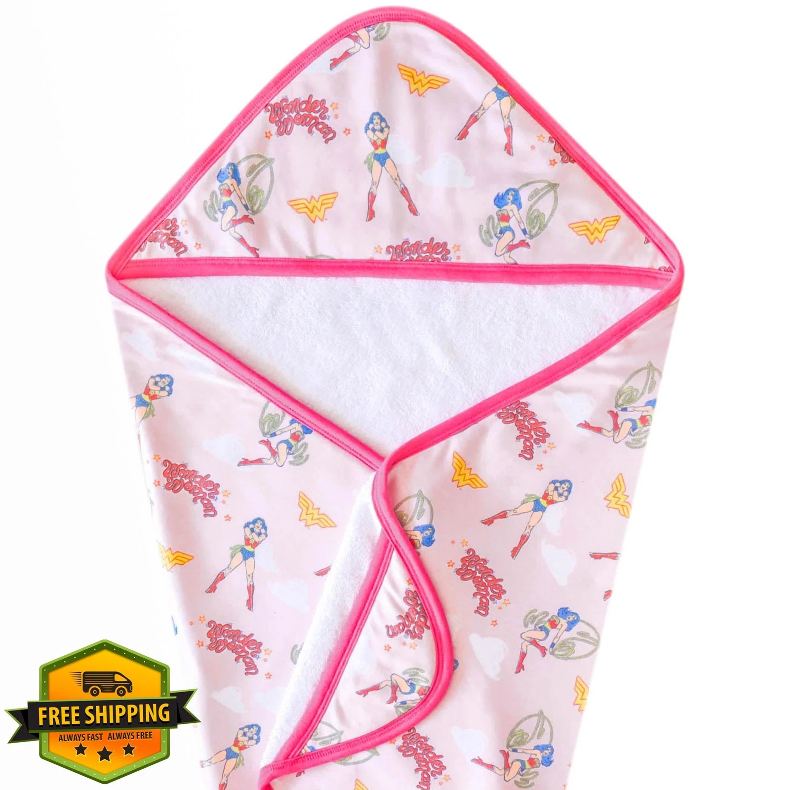 Copper Pearl Hooded Bath Towel Wonder Woman Newborn Toddler