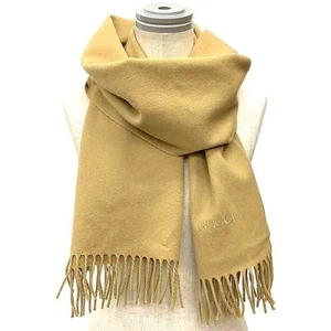 Étole silencieux cachemire jaune beige GUCCI aq11122