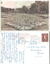 The Flower Beds Bournemouth Gardens Sunray Series 1959 postmark Floral Cities