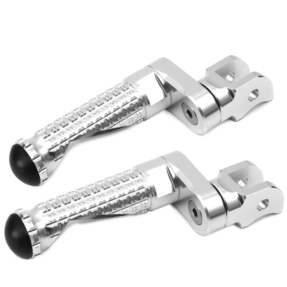 Clavijas de pie delanteras plateadas elevables MPRO 1 pulgada para Ducati 749 999 R/S 03 04 05 06 Foto 2 de 4