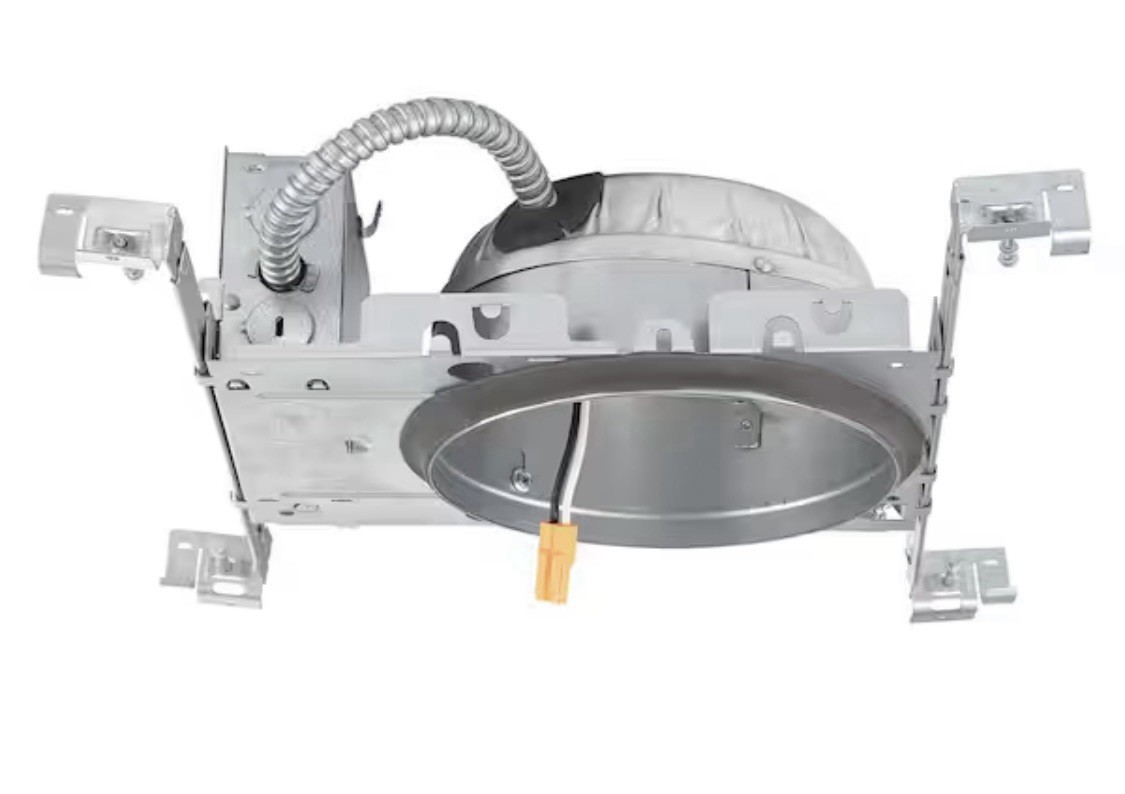 Commercial Electric 6 in. LED White Recessed Trim and Housing Kit Select CCT 4PK