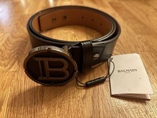 Balmain Paris Herren Gürtel Echtleder 110/125 Schwarz Neuwertig nie Getragen