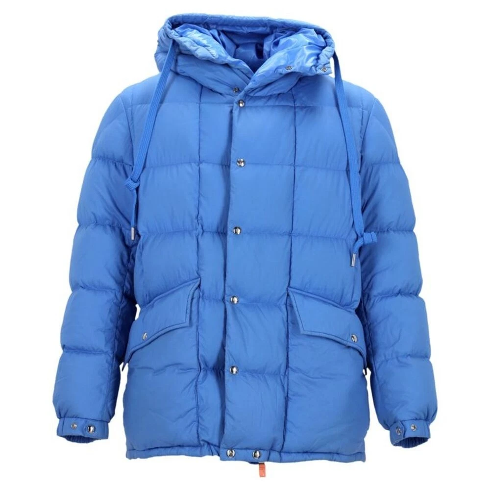 Moncler Grimblat Short Down Padded Jacket in Blue Cotton Size 2 image 1