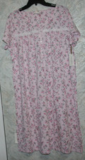 Cotton sleepshirt night dress.Medium.Short sleeves.Pink/multi floral prints.NWT