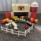 Vintage Fisher-Price Farm House & Silo w/ Tractors, Animals And Lots Accessories