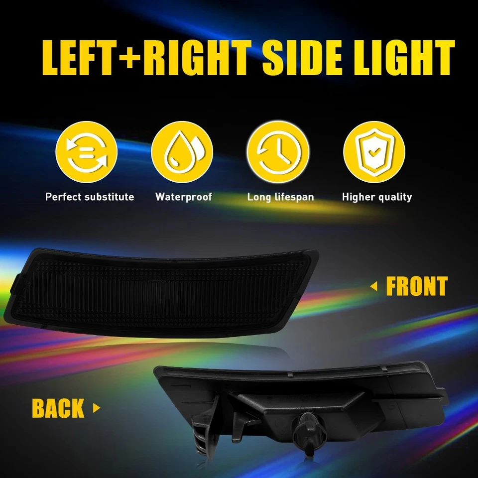 Parachoques delantero para VW Tiguan 2018-2023 luz marcadora lateral carcasas conductor pasajero Foto 3 de 4