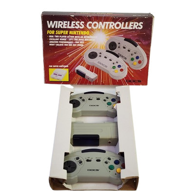 Super Nintendo SNES DOCS 2 Wireless Dual Turbo Controllers & Receiver Docs