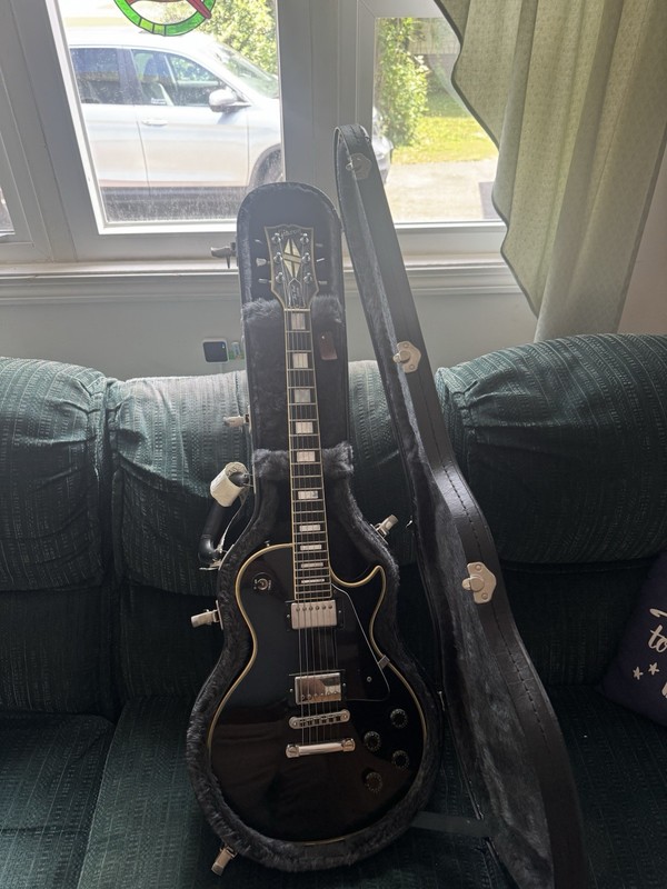 1979 Gibson Les Paul Custom Guitar Black W/ Hard Case
