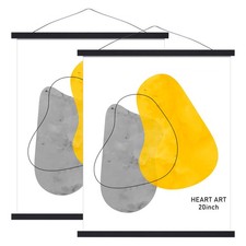 HEART ART Magnetic Poster Hanger Frame,20x30,20x24,20x28 20inch-2P, Black