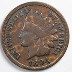 1894 Indian Head Penny Cent Very Good (VG) Cleaned
