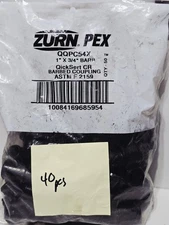 40 Piece - Zurn PEX Barbed Polymer Coupling Black 1" x 3/4" Barb, QQPC54X