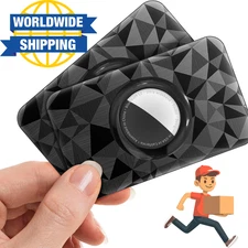 2 Pack Ultra Thin Wallet Card Holder for AirTag Slim Thin Air Tag Card Case