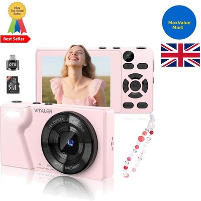 Kinder- und Teenagerfreundliche rosa Kamera: 64MP, 4K, Dual-Objektiv & vielseitige Funktionalität