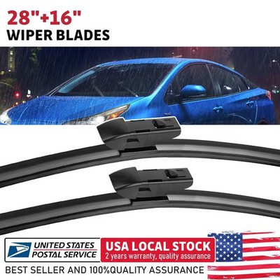 2Pcs New Black Front Windshield Wiper Blades 28''16'' For Toyota Prius 2016-2022