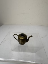 Vintage Miniature Handled Pitcher Watering Can Brass 1" Tall Dollhouse