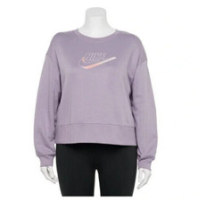 Nike Sportswear Fleece Crop Sweatshirt DM3291-529 PURPLE Size 2X NWT MSRP 45
