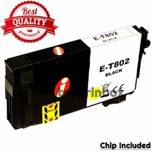 T802 802 Bk Ink Cartridge For Epson WorkForce EC-4020 EC-4030 WF-4720 4730 4740