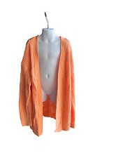 Cat  Jack Orange Cardigan Sweater - Girls XL 14
