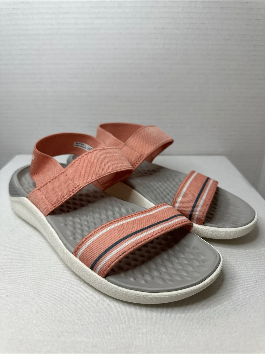 CROCS Lite Ride Sandals Melon White 205106 W4 VGC. eBay