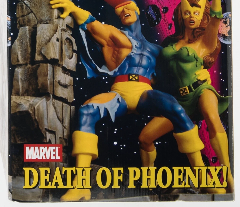 NUEVO/Sellado HITOS MUERTE DEL FÉNIX ESTATUA CÍCLOPE Y NIÑA MARVEL Diorama Foto 4 de 4
