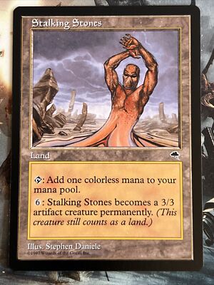 1x Stalking Stones (327) Tempest LP MTG Magic the Gathering x1 MKE