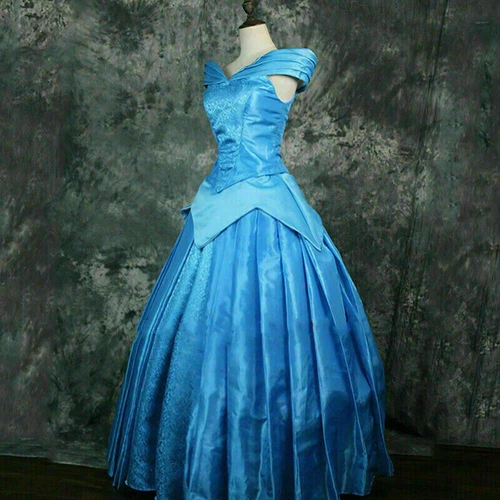 Sleeping Beauty dress adult princess Aurora blue dress ball gown custom made - Picture 4 of 5