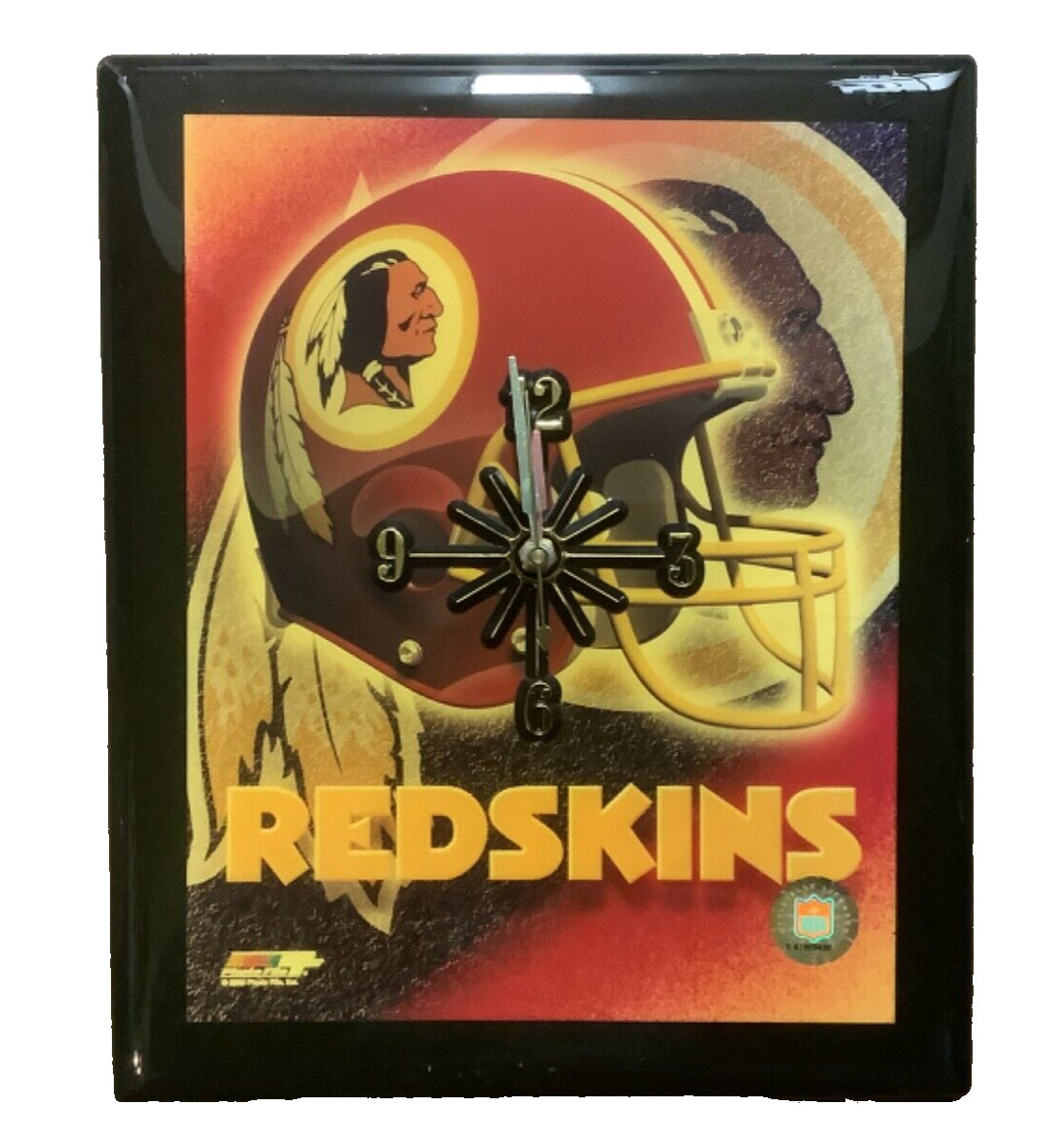 NFL WASHINGTON REDSKINS NO COMMANDER Precision Quartz 12" Wall Clock MADE IN USA