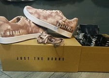 NOBULL Tie Dye Canvas Trainers Dusty Rose Pink Womens Sz 9 Mens Sz 7.5 Sneakers