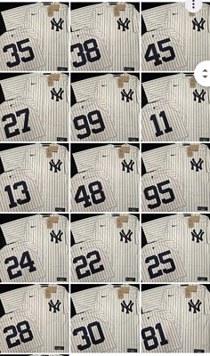 50427 MENS NEW YORK YANKEES Judge Jeter Stanton Volpe Sewn Baseball JERSEY NWT