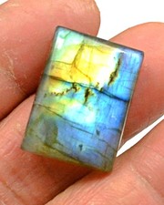 31.71 CT NATURAL FLASHY MADAGASCAR LABRADORITE OCTAGON CABOCHON LOOSE GEMSTONE