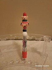 Handmade Beaded Pen- Cute 3D Teddy Bear