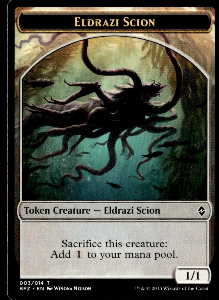 2015 Battle for Zendikar Eldrazi Scion Token Common #3 MTG