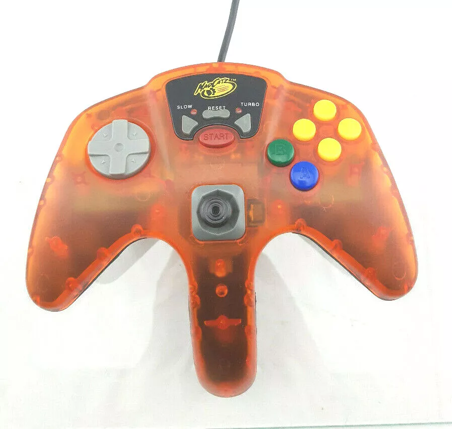 Mad Catz N64 Controller Orange Translucent Nintendo 64 Rubber Grip