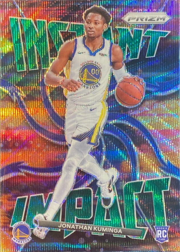 2021 Panini Prizm Instant Impact#7 Jonathan Kuminga Prizms Green Wave