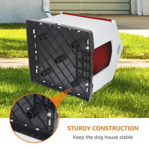 28 Zoll/32 Zoll H Outdoor Hundehaus wetterfest Tierheim Hundeheuche 4 Farben - Bild 25 von 73