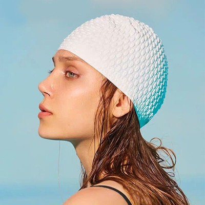 Silicone Water Drop Swimming Cap Adult Enlarged Bubble Super Elastic Waterproof