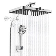 13 Inch Rainfall Shower Head with Handheld Spray Combo High Pressure Adjustable