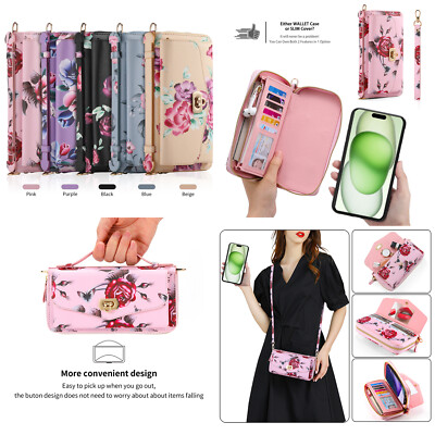 Nokia Plus Case TPU+Flower Zipper Leather  Phone Bag