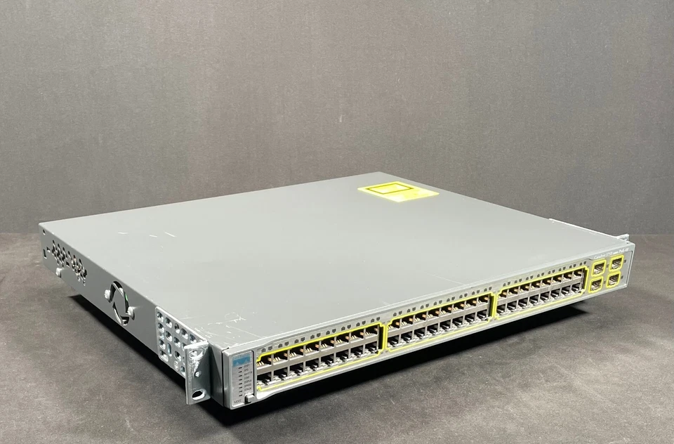 Cisco Catalyst WS-C3750-48PS-S  48 Port PoE Ethernet Switch - Same Day Shipping - Image 2 of 4